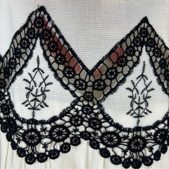 Zara TRF Collection Black Crochet Short Sleeve Tunic Mini Dress Medium C… - Picture 10 of 16